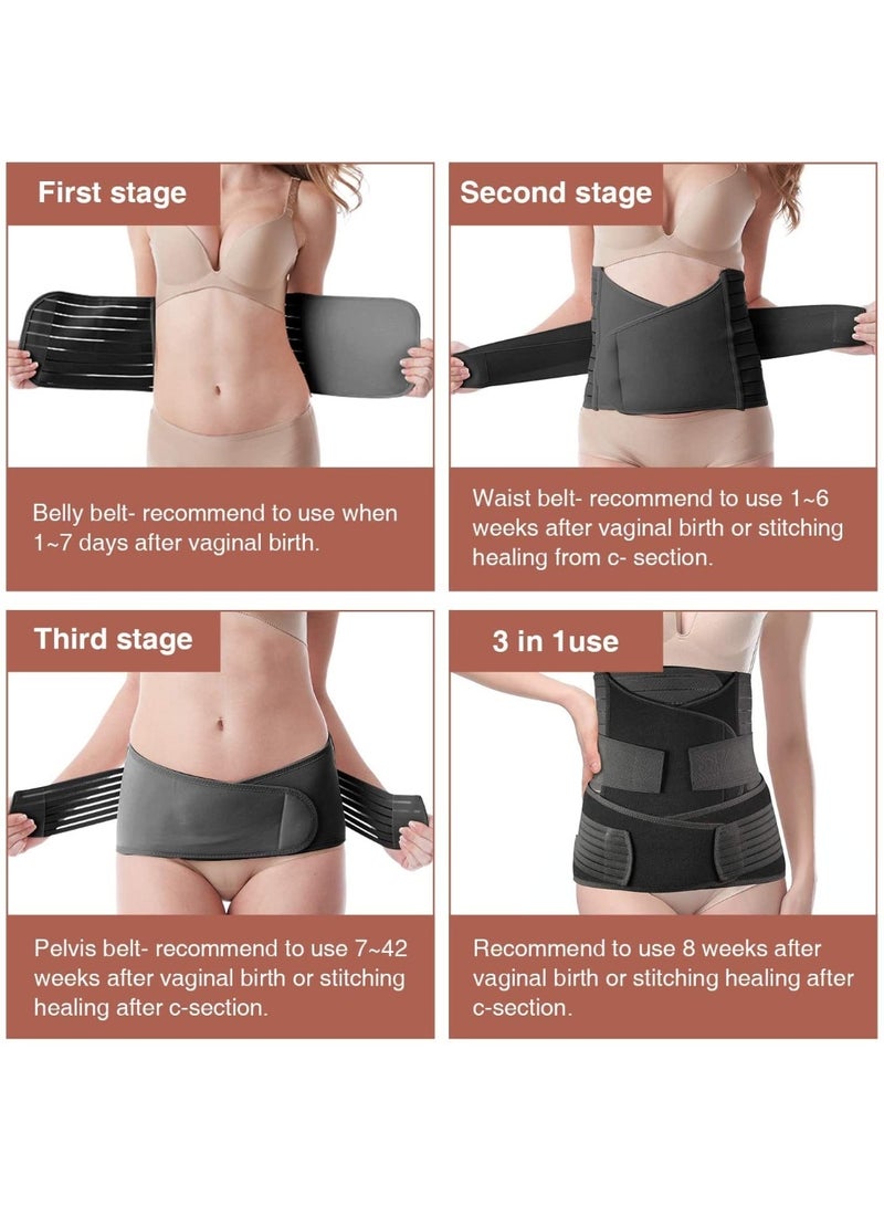 Triple postpartum corset for back support and abdominal compression after puerperal childbirth - Image 3